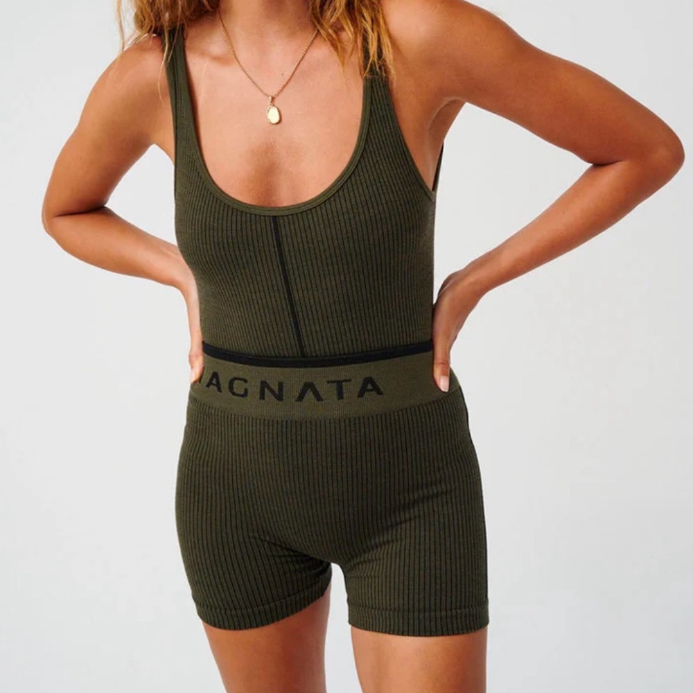 Nagnata Rib Mini Short in Moss